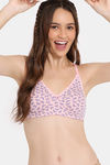 Rosaline Double Layered Non Wired 3/4Th Coverage T-Shirt Bra - Butterfly Blue — thumbnail 1